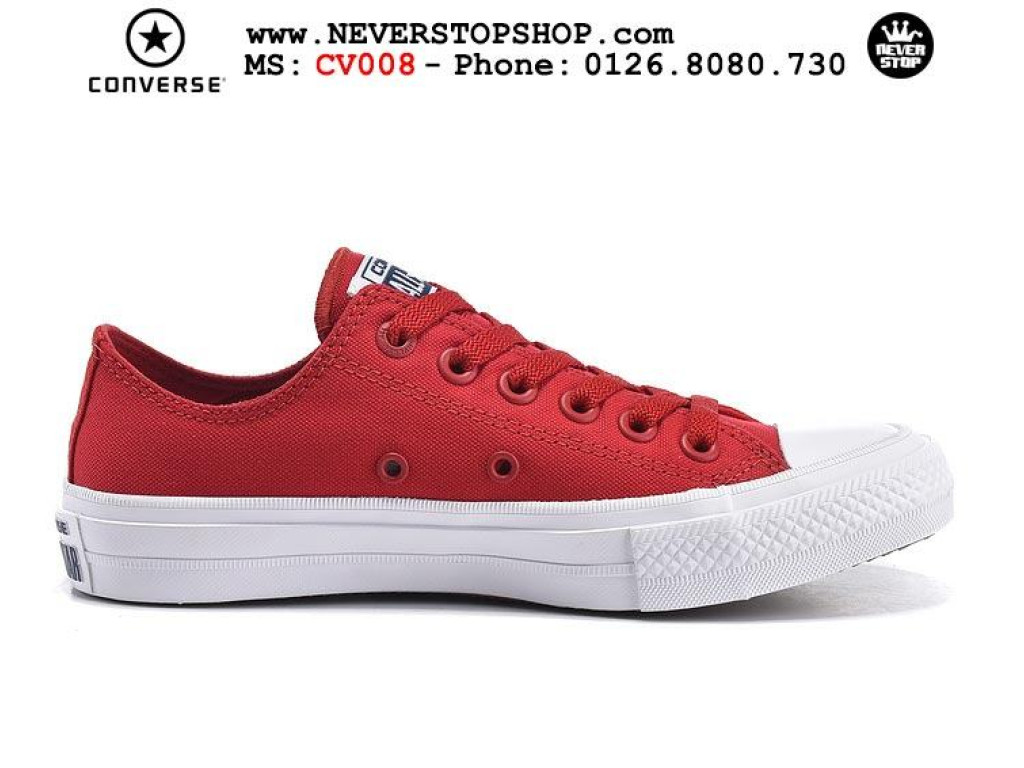 Giày Converse Chuck Taylor 2 Low Red nam nữ hàng chuẩn sfake replica 1:1 real chính hãng giá rẻ tốt nhất tại NeverStopShop.com HCM