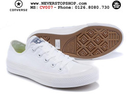 Giày Converse Chuck Taylor 2 Low White nam nữ hàng chuẩn sfake replica 1:1 real chính hãng giá rẻ tốt nhất tại NeverStopShop.com HCM