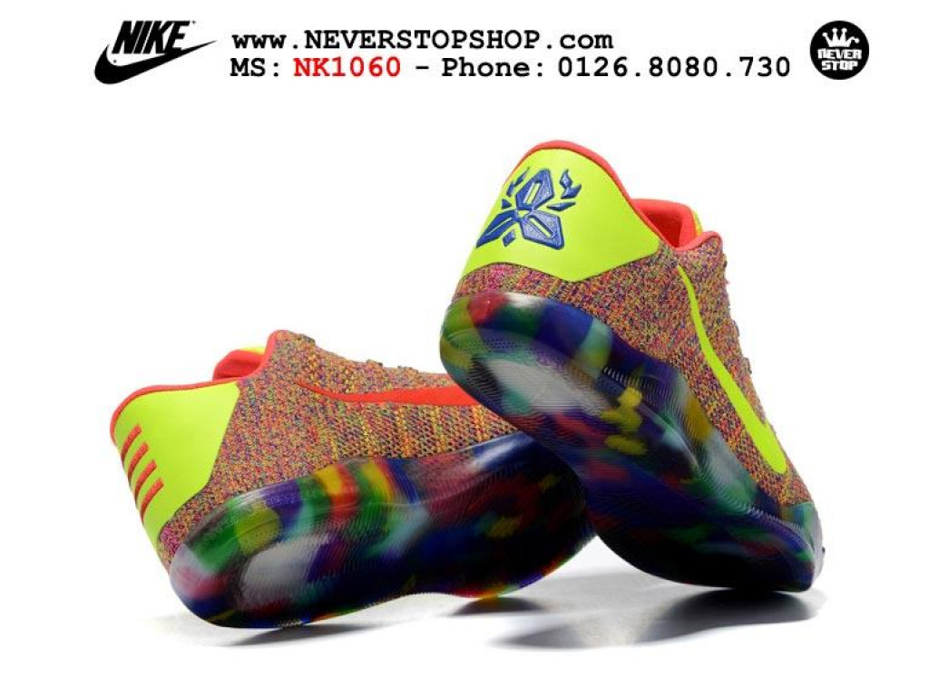 Giày Nike Kobe 11 Rainbow nam nữ hàng chuẩn sfake replica 1:1 real chính hãng giá rẻ tốt nhất tại NeverStopShop.com HCM