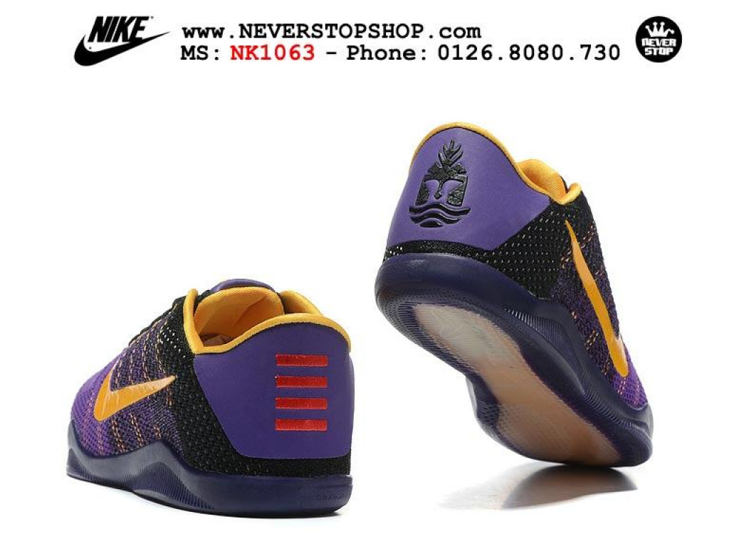 Giày Nike Kobe 11 Black Purple Yellow nam nữ hàng chuẩn sfake replica 1:1 real chính hãng giá rẻ tốt nhất tại NeverStopShop.com HCM