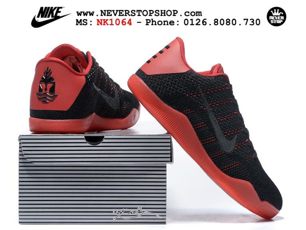 Giày Nike Kobe 11 Black Red nam nữ hàng chuẩn sfake replica 1:1 real chính hãng giá rẻ tốt nhất tại NeverStopShop.com HCM