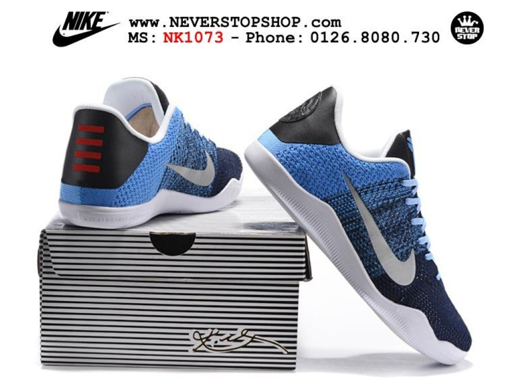 Giày Nike Kobe 11 White Blue nam nữ hàng chuẩn sfake replica 1:1 real chính hãng giá rẻ tốt nhất tại NeverStopShop.com HCM