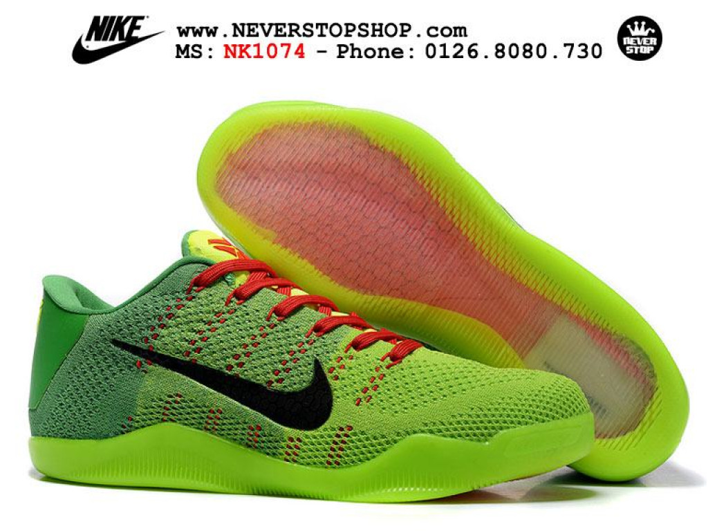 Giày Bóng Rổ Nike Kobe 11 Green Chuyên Thi Đấu Giải, ...