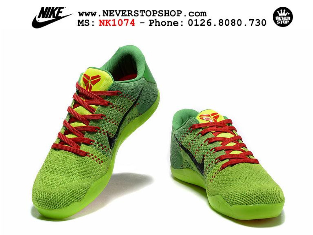 Giày Nike Kobe 11 Green nam nữ hàng chuẩn sfake replica 1:1 real chính hãng giá rẻ tốt nhất tại NeverStopShop.com HCM