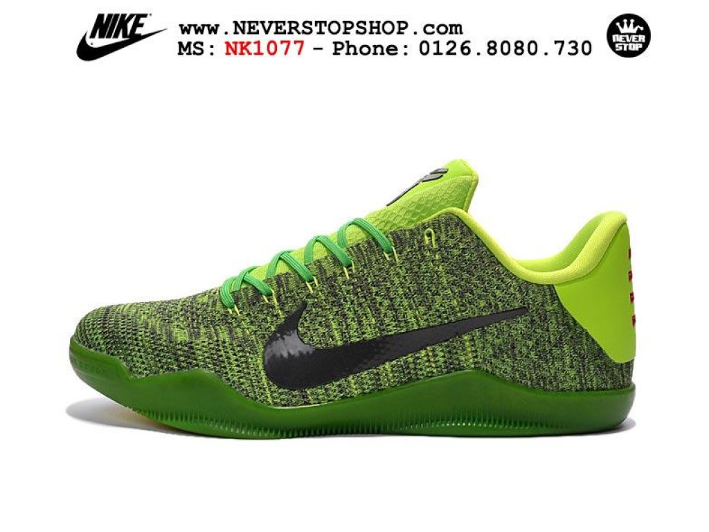 Giày Nike Kobe 11 Green Black nam nữ hàng chuẩn sfake replica 1:1 real chính hãng giá rẻ tốt nhất tại NeverStopShop.com HCM