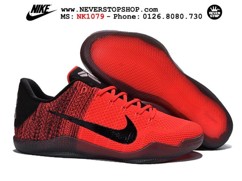 Giày Nike Kobe 11 Red Black nam nữ hàng chuẩn sfake replica 1:1 real chính hãng giá rẻ tốt nhất tại NeverStopShop.com HCM