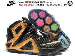 Giày Nike Lebron 12 Elite Black Gold nam nữ hàng chuẩn sfake replica 1:1 real chính hãng giá rẻ tốt nhất tại NeverStopShop.com HCM