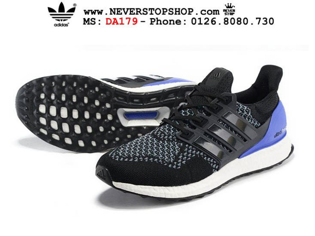 Giày Adidas Ultra Boost Black Blue nam nữ hàng chuẩn sfake replica 1:1 real chính hãng giá rẻ tốt nhất tại NeverStopShop.com HCM