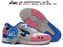 Giày Asics Gel Lyte 3 Grey Pink White nam nữ hàng chuẩn sfake replica 1:1 real chính hãng giá rẻ tốt nhất tại NeverStopShop.com HCM