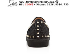 Giày Christian Louboutin Low Snakeskin Black Gold nam nữ hàng chuẩn sfake replica 1:1 real chính hãng giá rẻ tốt nhất tại NeverStopShop.com HCM
