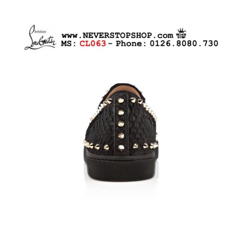 Christian Louboutin Low Snakeskin Black Gold