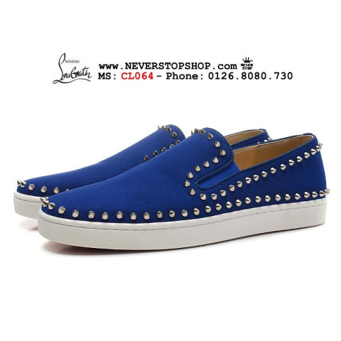 Christian Louboutin Low Blue SIlver