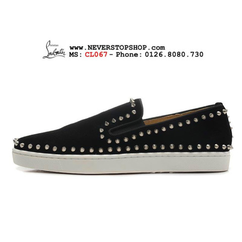 Christian Louboutin Nubuck Black Silver