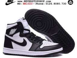 Giày Nike Jordan 1 Black White nam nữ hàng chuẩn sfake replica 1:1 real chính hãng giá rẻ tốt nhất tại NeverStopShop.com HCM