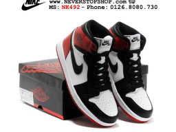 Giày Nike Jordan 1 Black White Red nam nữ hàng chuẩn sfake replica 1:1 real chính hãng giá rẻ tốt nhất tại NeverStopShop.com HCM
