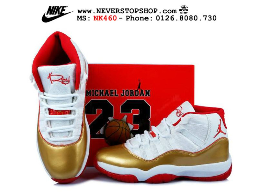 Giày Nike Jordan 11 Ray Allen nam nữ hàng chuẩn sfake replica 1:1 real chính hãng giá rẻ tốt nhất tại NeverStopShop.com HCM