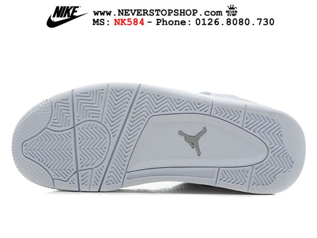 Giày Nike Jordan 4 All White nam nữ hàng chuẩn sfake replica 1:1 real chính hãng giá rẻ tốt nhất tại NeverStopShop.com HCM