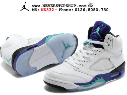 Giày Nike Jordan 5 Grape White nam nữ hàng chuẩn sfake replica 1:1 real chính hãng giá rẻ tốt nhất tại NeverStopShop.com HCM