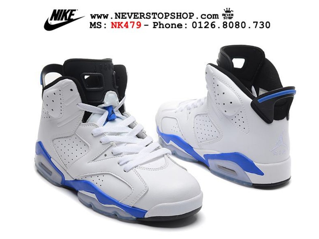 Giày Nike Jordan 6 Sport Blue nam nữ hàng chuẩn sfake replica 1:1 real chính hãng giá rẻ tốt nhất tại NeverStopShop.com HCM