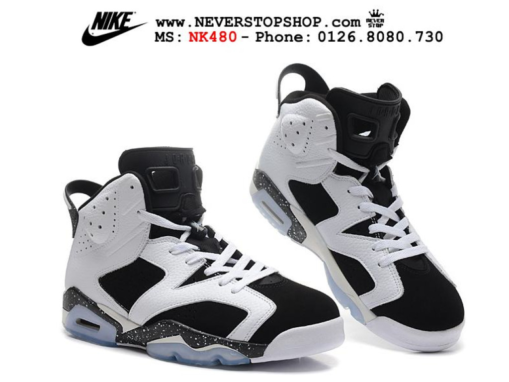 Giày Nike Jordan 6 Oreo nam nữ hàng chuẩn sfake replica 1:1 real chính hãng giá rẻ tốt nhất tại NeverStopShop.com HCM
