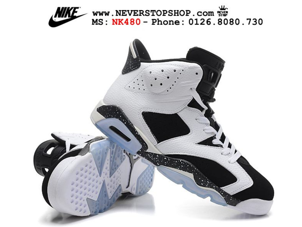 Giày Nike Jordan 6 Oreo nam nữ hàng chuẩn sfake replica 1:1 real chính hãng giá rẻ tốt nhất tại NeverStopShop.com HCM
