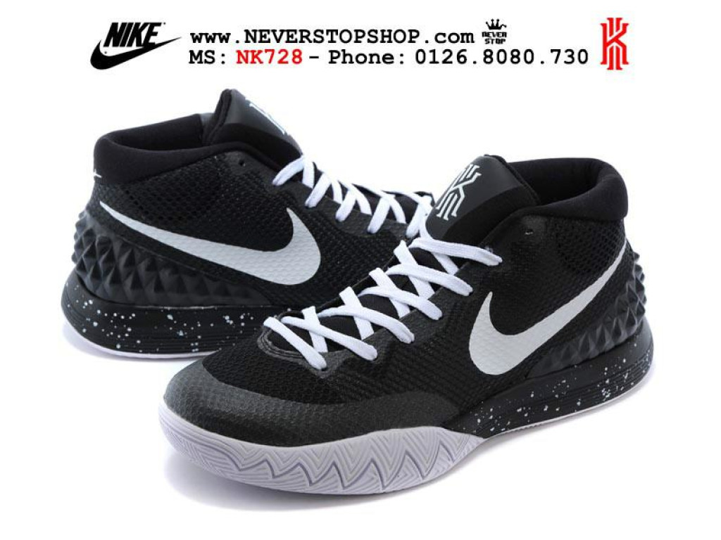 Giày Nike Kyrie 1 Black White nam nữ hàng chuẩn sfake replica 1:1 real chính hãng giá rẻ tốt nhất tại NeverStopShop.com HCM