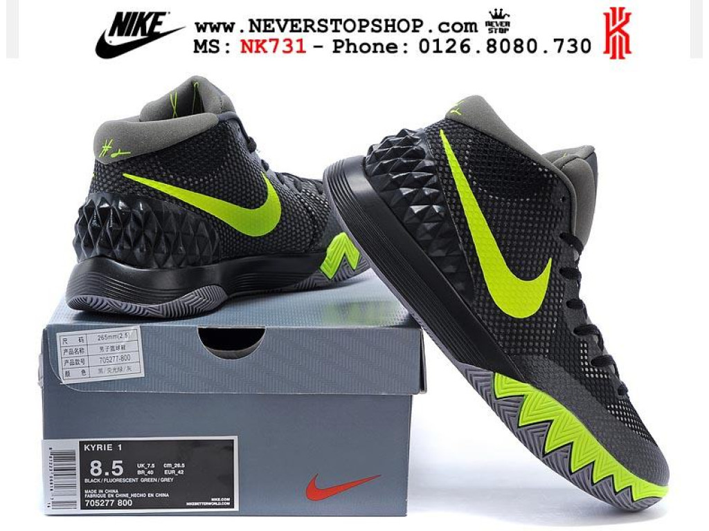 Giày Nike Kyrie 1 Black Neon nam nữ hàng chuẩn sfake replica 1:1 real chính hãng giá rẻ tốt nhất tại NeverStopShop.com HCM