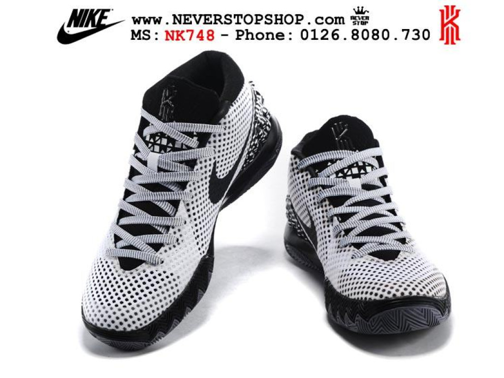 Giày Nike Kyrie 1 White Grey nam nữ hàng chuẩn sfake replica 1:1 real chính hãng giá rẻ tốt nhất tại NeverStopShop.com HCM