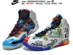 Giày Nike Lebron 11 What The Lebron nam nữ hàng chuẩn sfake replica 1:1 real chính hãng giá rẻ tốt nhất tại NeverStopShop.com HCM