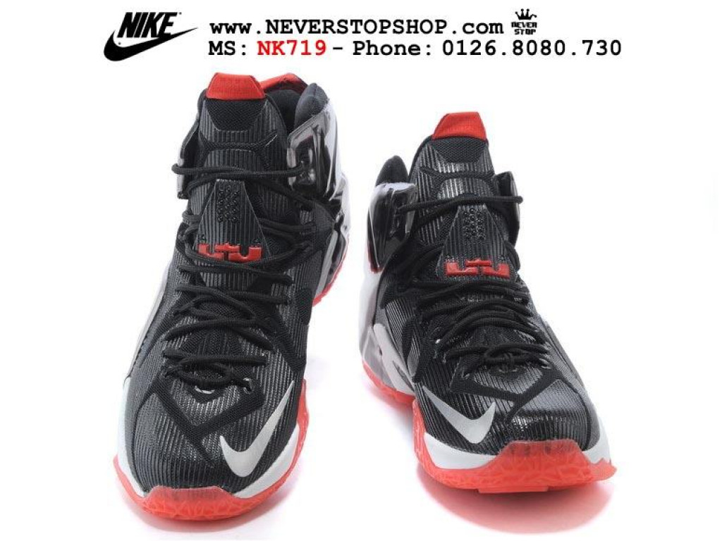 Giày Nike Lebron 12 Black Red nam nữ hàng chuẩn sfake replica 1:1 real chính hãng giá rẻ tốt nhất tại NeverStopShop.com HCM