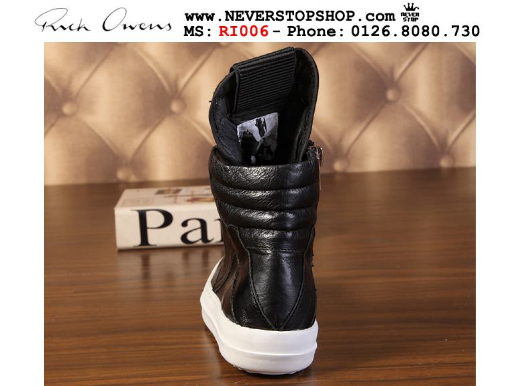 Giày Rick Owens Geobasket Black nam nữ hàng chuẩn sfake replica 1:1 real chính hãng giá rẻ tốt nhất tại NeverStopShop.com HCM