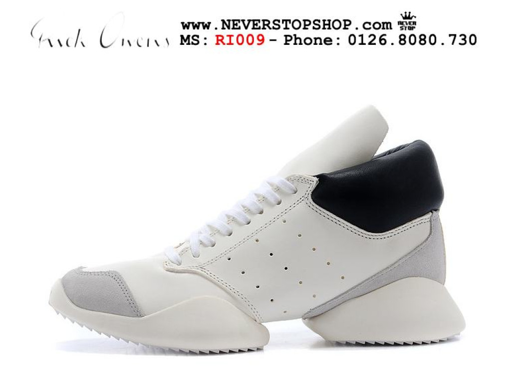 Giày Rick Owens x Adidas White nam nữ hàng chuẩn sfake replica 1:1 real chính hãng giá rẻ tốt nhất tại NeverStopShop.com HCM