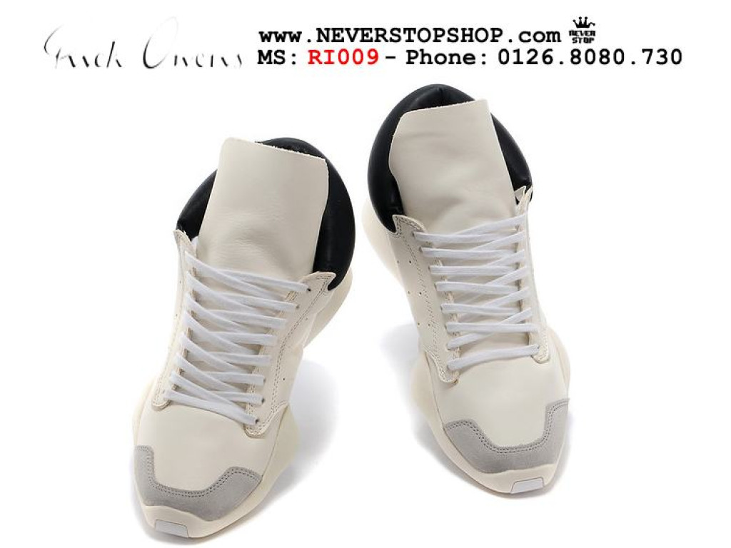 Giày Rick Owens x Adidas White nam nữ hàng chuẩn sfake replica 1:1 real chính hãng giá rẻ tốt nhất tại NeverStopShop.com HCM