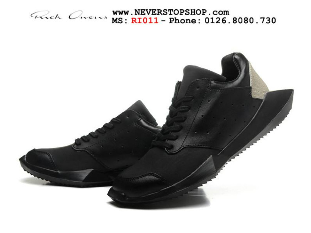 Giày Rick Owens x Adidas Tech Runner All Black nam nữ hàng chuẩn sfake replica 1:1 real chính hãng giá rẻ tốt nhất tại NeverStopShop.com HCM