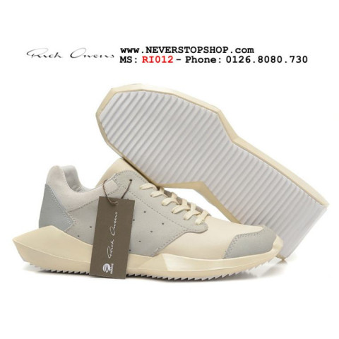 Rick Owens x Adidas Tech Runner All White