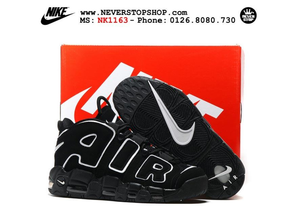 Giày Nike Air More Uptempo Black nam nữ hàng chuẩn sfake replica 1:1 real chính hãng giá rẻ tốt nhất tại NeverStopShop.com HCM