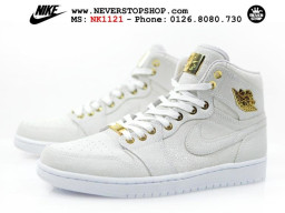 Giày Nike Jordan 1 Pinnacle White 24K Gold nam nữ hàng chuẩn sfake replica 1:1 real chính hãng giá rẻ tốt nhất tại NeverStopShop.com HCM