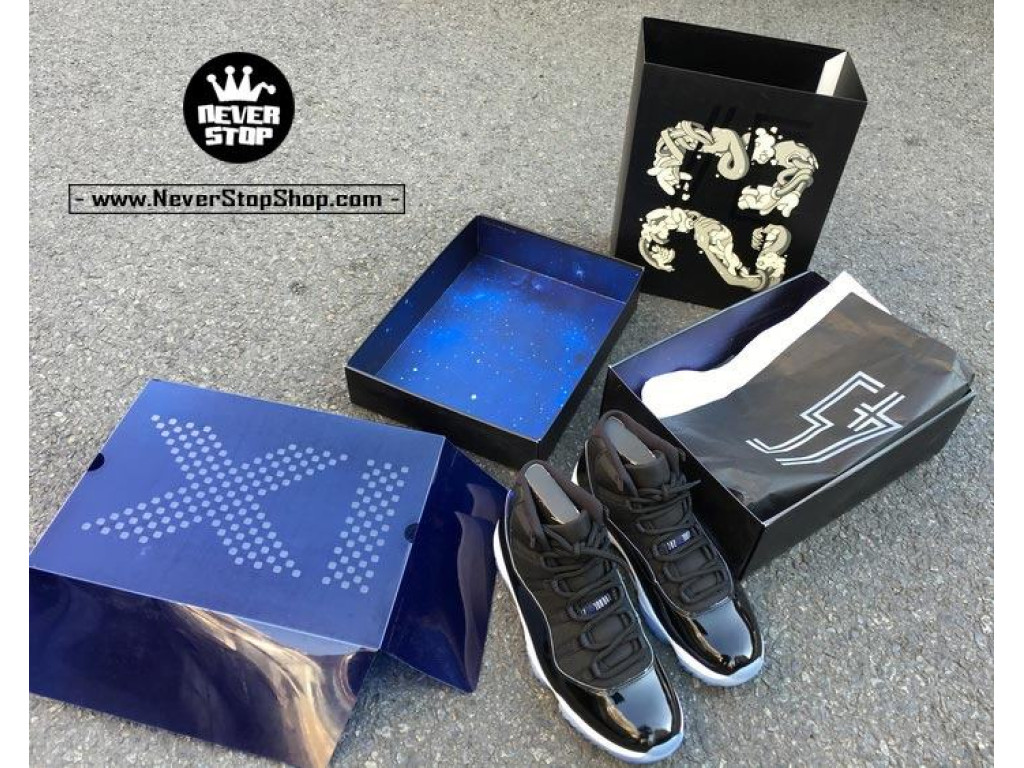 Giày Nike Jordan 11 Space Jam nam nữ hàng chuẩn sfake replica 1:1 real chính hãng giá rẻ tốt nhất tại NeverStopShop.com HCM