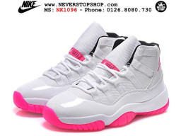 Giày Nike Jordan 11 White Pink nam nữ hàng chuẩn sfake replica 1:1 real chính hãng giá rẻ tốt nhất tại NeverStopShop.com HCM