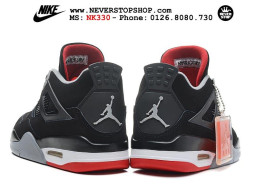 Giày Nike Jordan 4 Bred nam nữ hàng chuẩn sfake replica 1:1 real chính hãng giá rẻ tốt nhất tại NeverStopShop.com HCM