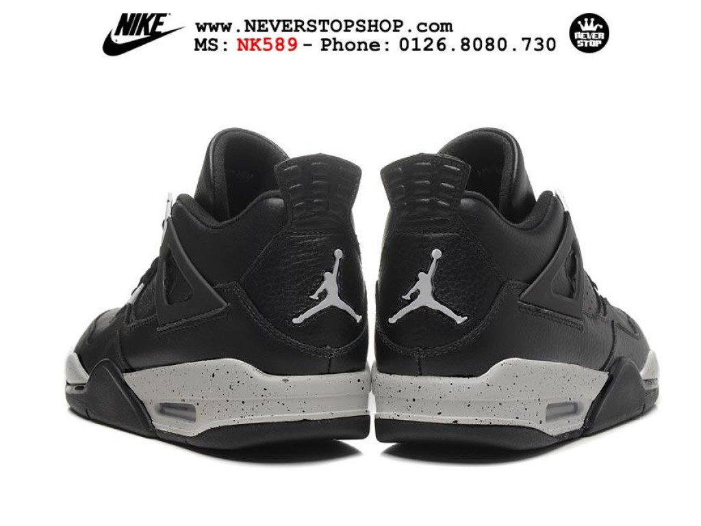 Giày Nike Jordan 4 Oreo Tech Grey nam nữ hàng chuẩn sfake replica 1:1 real chính hãng giá rẻ tốt nhất tại NeverStopShop.com HCM