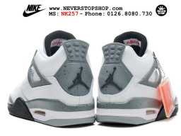 Giày Nike Jordan 4 White Cement nam nữ hàng chuẩn sfake replica 1:1 real chính hãng giá rẻ tốt nhất tại NeverStopShop.com HCM