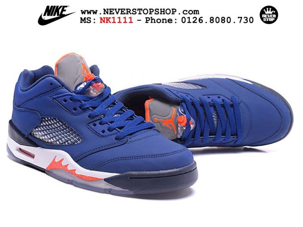 Giày Nike Jordan 5 Low Knicks nam nữ hàng chuẩn sfake replica 1:1 real chính hãng giá rẻ tốt nhất tại NeverStopShop.com HCM