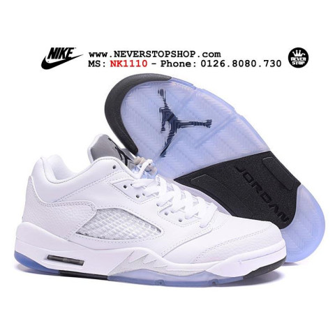 Nike Jordan 5 Low Metallic White