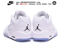 Giày Nike Jordan 5 Low Metallic White nam nữ hàng chuẩn sfake replica 1:1 real chính hãng giá rẻ tốt nhất tại NeverStopShop.com HCM