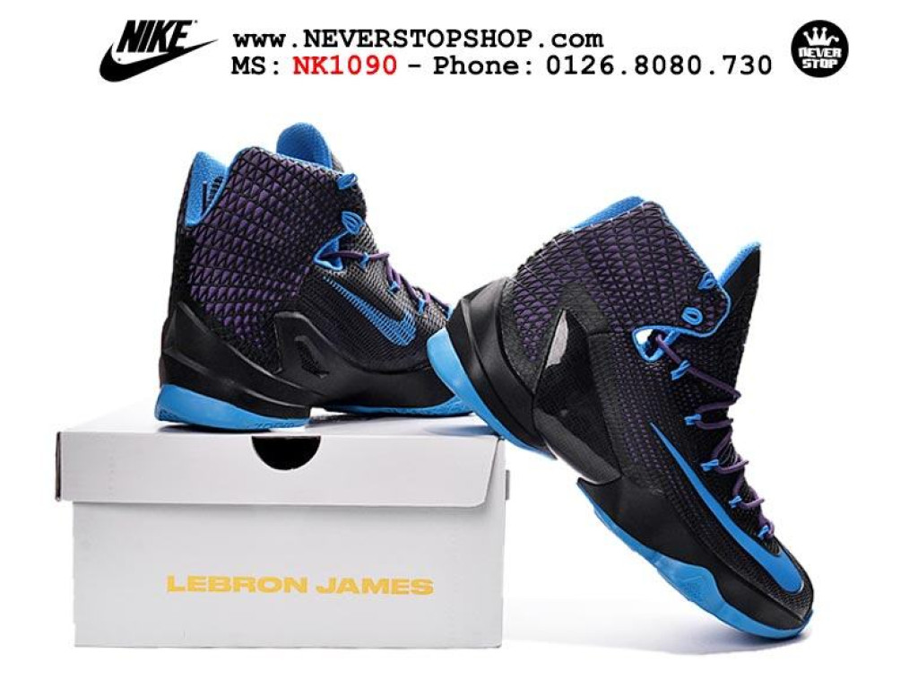 Giày Nike Lebron 13 Elite Black Blue nam nữ hàng chuẩn sfake replica 1:1 real chính hãng giá rẻ tốt nhất tại NeverStopShop.com HCM