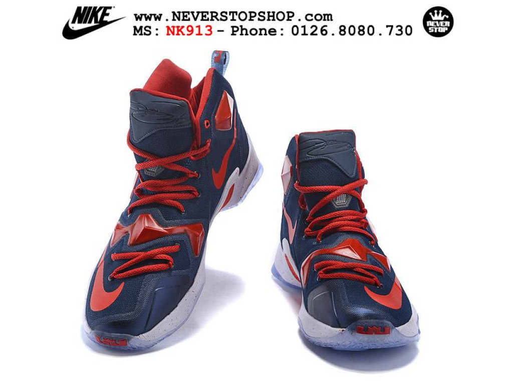 Giày Nike Lebron 13 Navy Red nam nữ hàng chuẩn sfake replica 1:1 real chính hãng giá rẻ tốt nhất tại NeverStopShop.com HCM