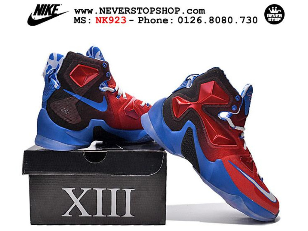 Giày Nike Lebron 13 Red Blue nam nữ hàng chuẩn sfake replica 1:1 real chính hãng giá rẻ tốt nhất tại NeverStopShop.com HCM