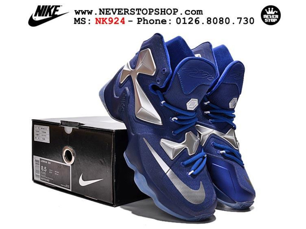 Giày Nike Lebron 13 Blue SIlver nam nữ hàng chuẩn sfake replica 1:1 real chính hãng giá rẻ tốt nhất tại NeverStopShop.com HCM