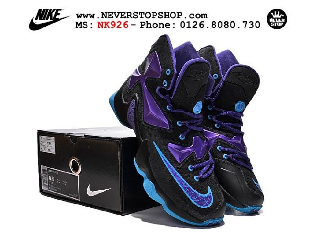 Giày Nike Lebron 13 Black Purple nam nữ hàng chuẩn sfake replica 1:1 real chính hãng giá rẻ tốt nhất tại NeverStopShop.com HCM